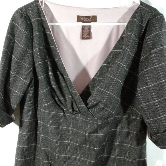 Eliza J Gray Pink Striped Work Career Sheath Dress - Picture 5 of 7